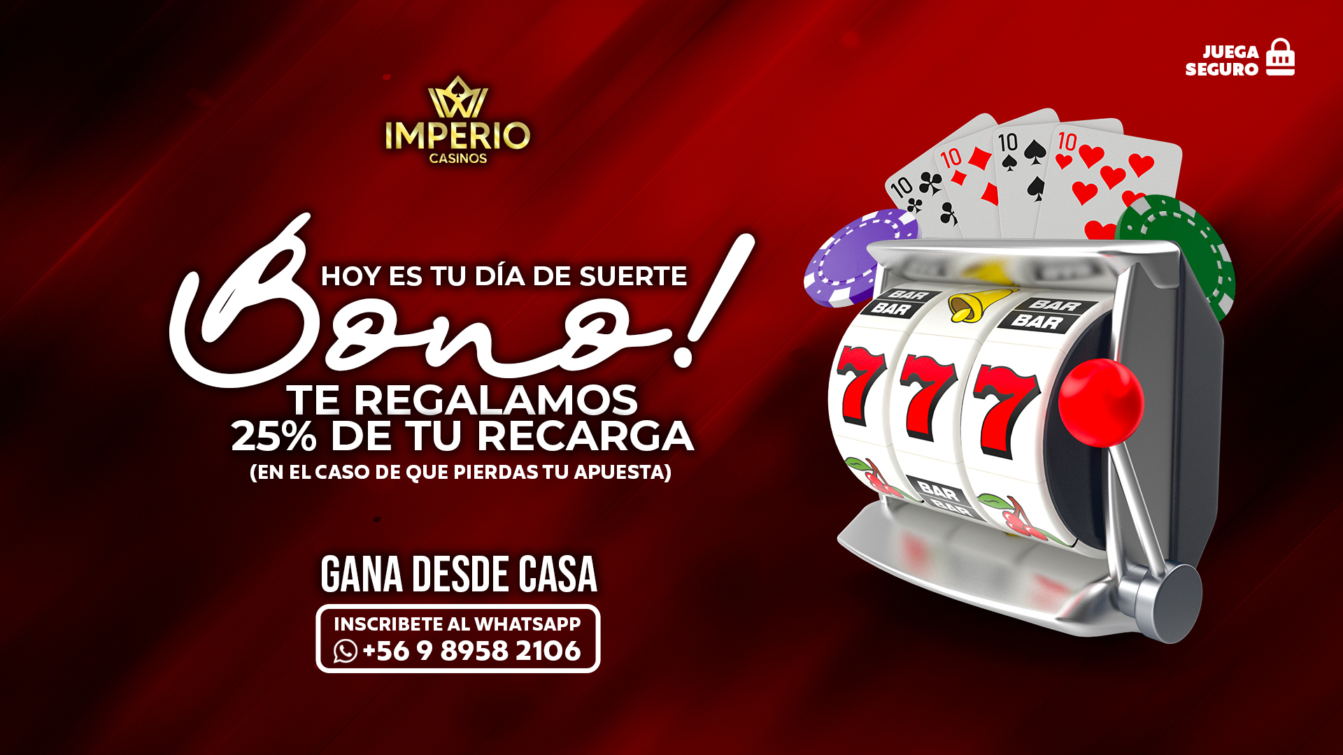 imperiocasinos Sports betting, no deposit! Bonus 100 on first